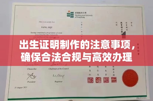 泽普出生证明制作的注意事项，确保合法合规与高效办理